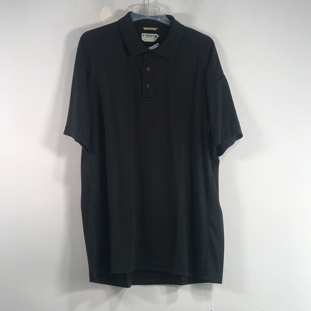 First Tactical Short Sleeve Performance Polo, Men's Size XL Reg - Black